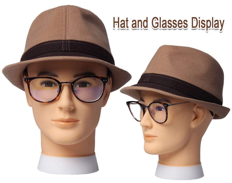 Newshair Bald Mannequin Head Male Wig Head Professional Cosmetology for Wig Making and Display Hat Helmet Glasses or Masks Display Head Model with Free Clamp Stand - Image 3
